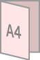 A4判4ページ二つ折り加工イメージ