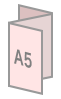 A5判6ページ外三つ折り加工イメージ
