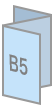 B5判6ページ外三つ折り加工イメージ