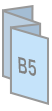 B5判8ページ外四つ折り加工イメージ