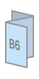 B6判6ページ外三つ折り加工イメージ